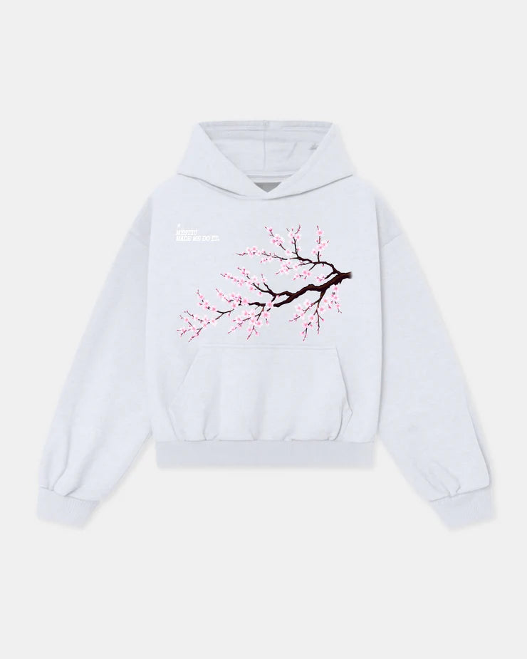 Fallen Sakura Hoodie - Grey