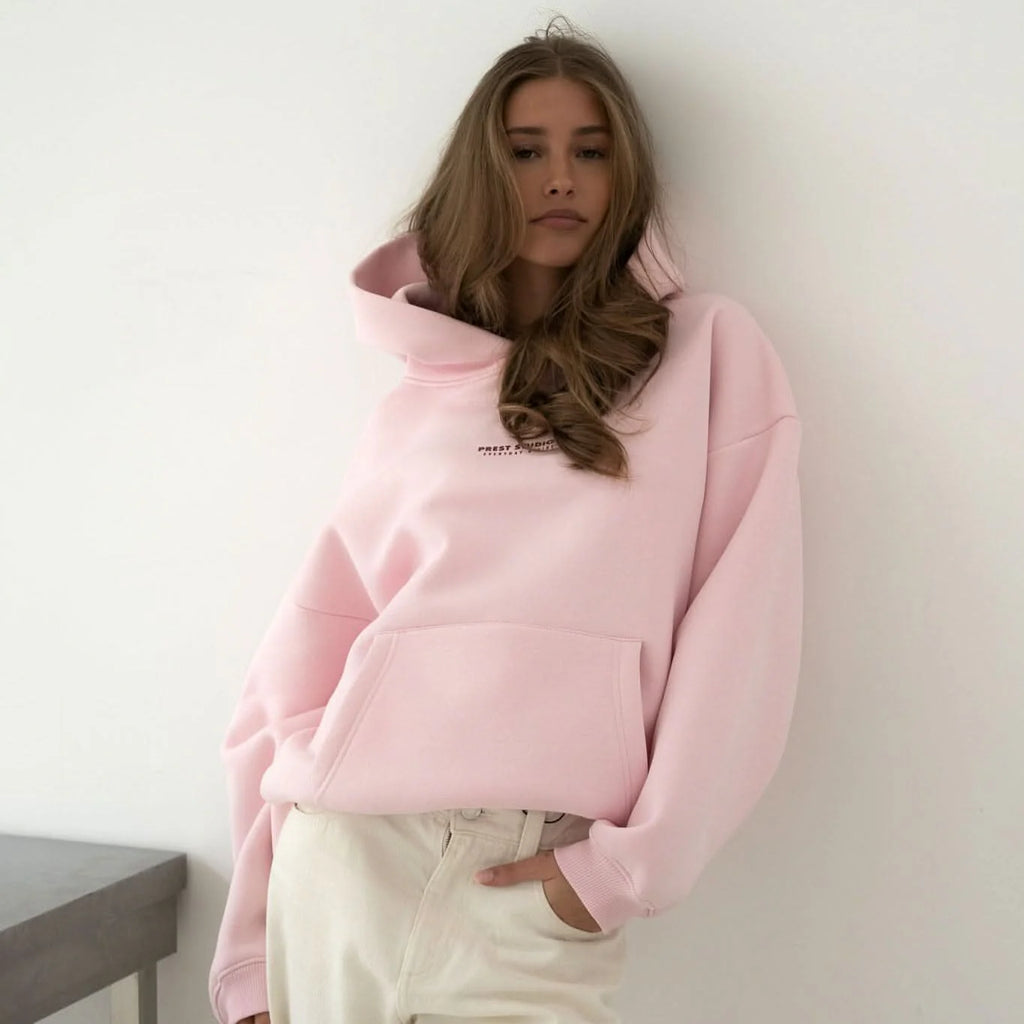 Minimalist Oversize Hoodie - Pink