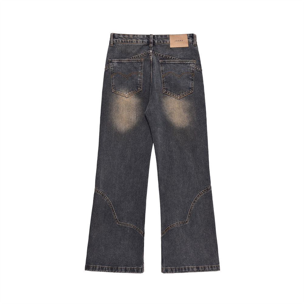 Flared Denim Trousers