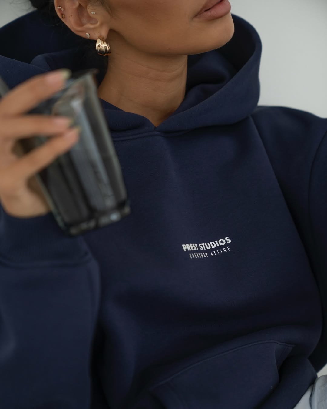 Minimalist Oversize Hoodie - Blue