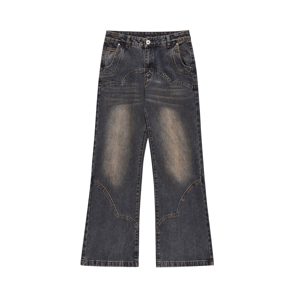Flared Denim Trousers