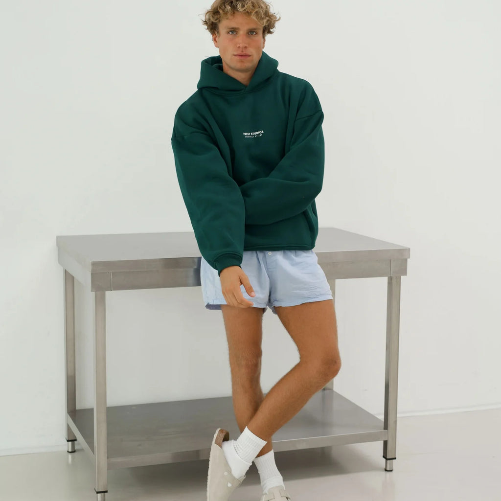 Minimalist Oversize Hoodie - Green
