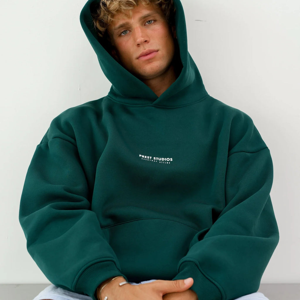 Minimalist Oversize Hoodie - Green